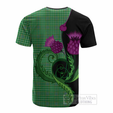 Currie Tartan Cotton T-shirt Traditional Scottish Thistle