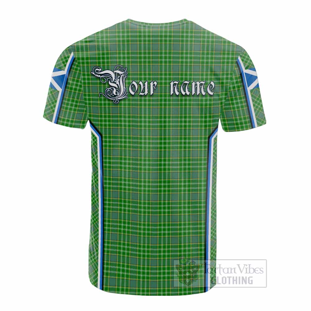 Currie Tartan Crest Cotton T-shirt Scotland Coat of Arm Flag Style - Tartan Vibes Clothing