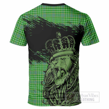Currie Tartan Crest T-Shirt Crowned Lion Heritage Style
