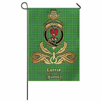 Currie Tartan Garden Flag with Highland Thistle Cherish Family Crest Style - Tartan Vibes Clothing