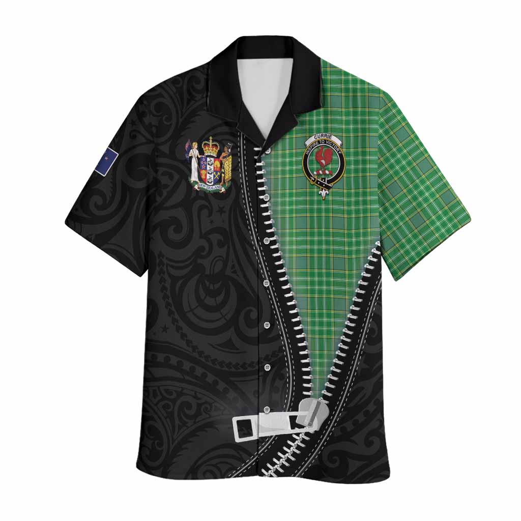Currie Tartan Hawaiian Shirt New Zealand Pattern Unique Zipper Stylized