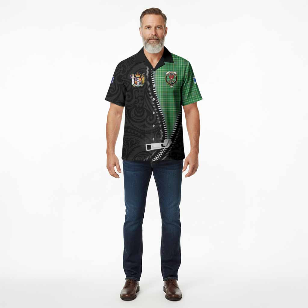 Currie Tartan Hawaiian Shirt New Zealand Pattern Unique Zipper Stylized