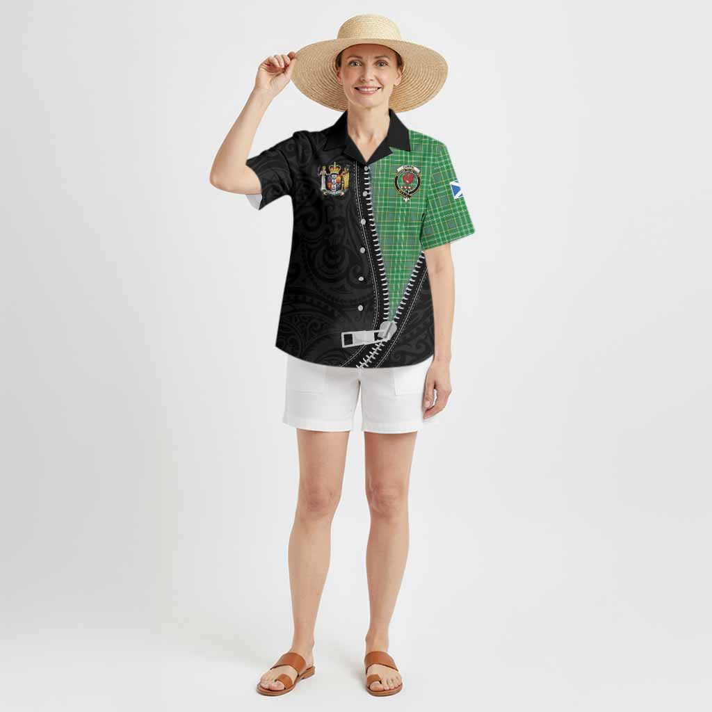 Currie Tartan Hawaiian Shirt New Zealand Pattern Unique Zipper Stylized