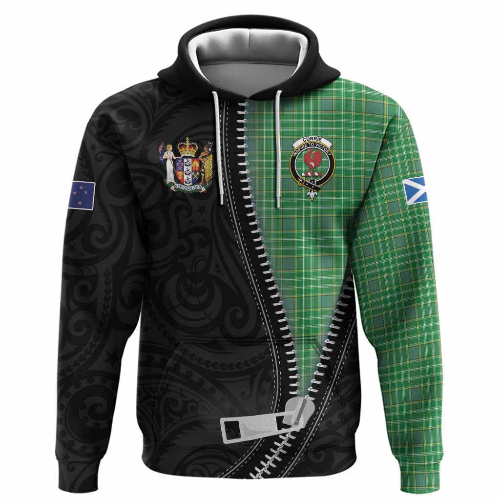 Currie Tartan Hoodie New Zealand Pattern Unique Zipper Stylized