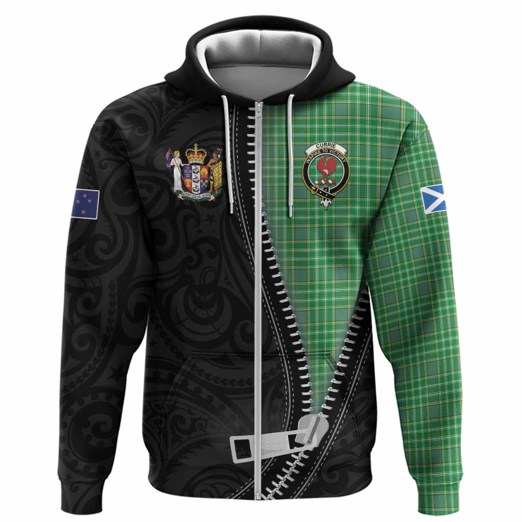 Currie Tartan Hoodie New Zealand Pattern Unique Zipper Stylized