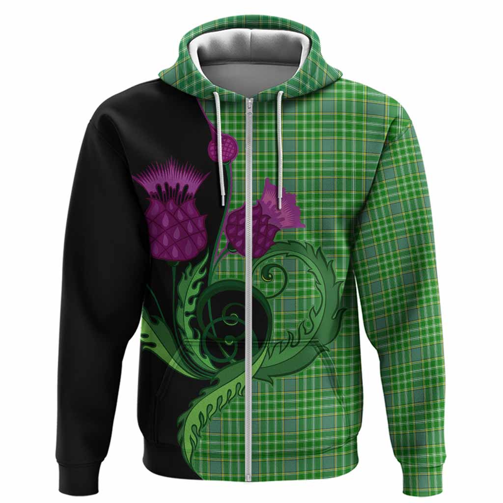 Currie Tartan Hoodie Traditional Scottish Thistle