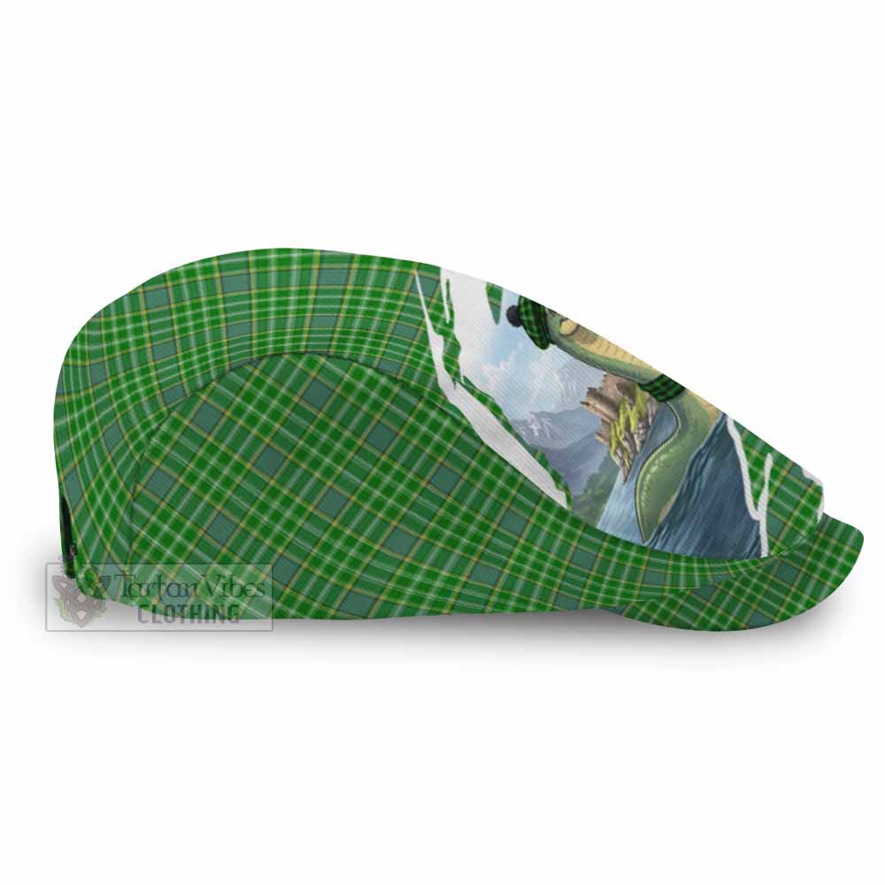Currie Tartan Loch Ness Monster Scottish Heritage Art Flat Cap, Jeff Cap