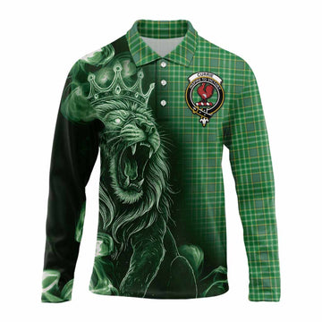 Currie Tartan Long Sleeve Polo Shirt Roaring Lion Heritage