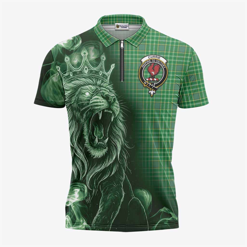 Currie Tartan Zipper Polo Shirt Roaring Lion Heritage