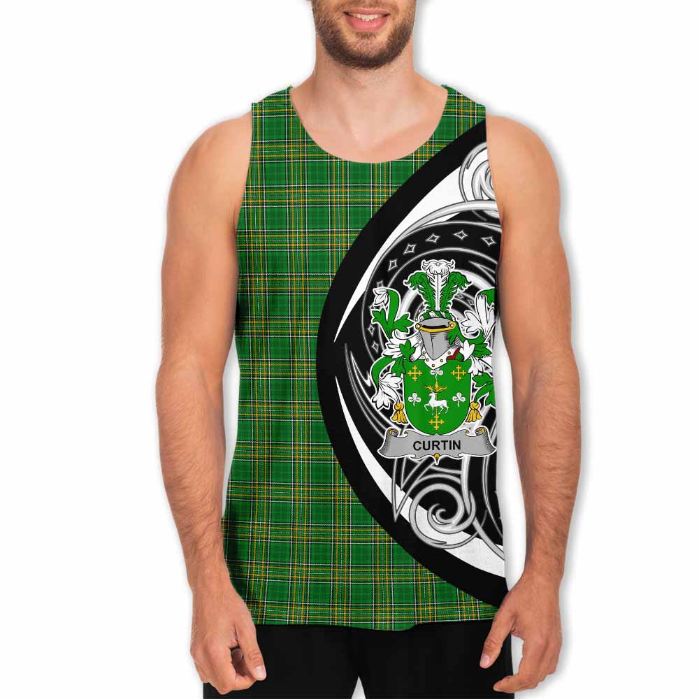 Tartan Vibes Clothing Curtin Irish Clan Men's Tank Top Celtic Circle Style