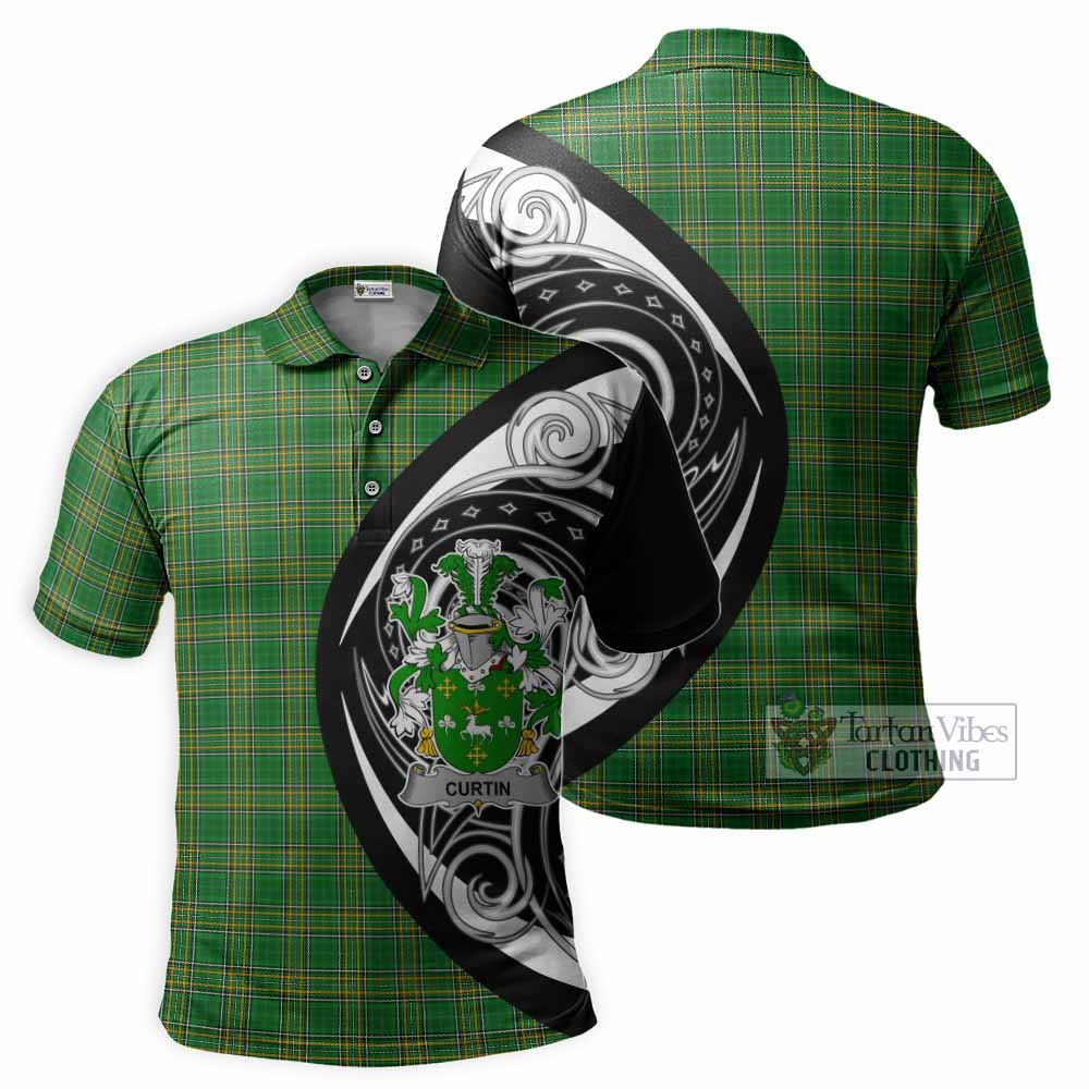 Tartan Vibes Clothing Curtin Irish Clan Polo Shirt Celtic Circle Style