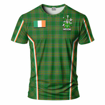 Curtin Irish Clan Coat of Arm Tartan T-Shirt Flag Style