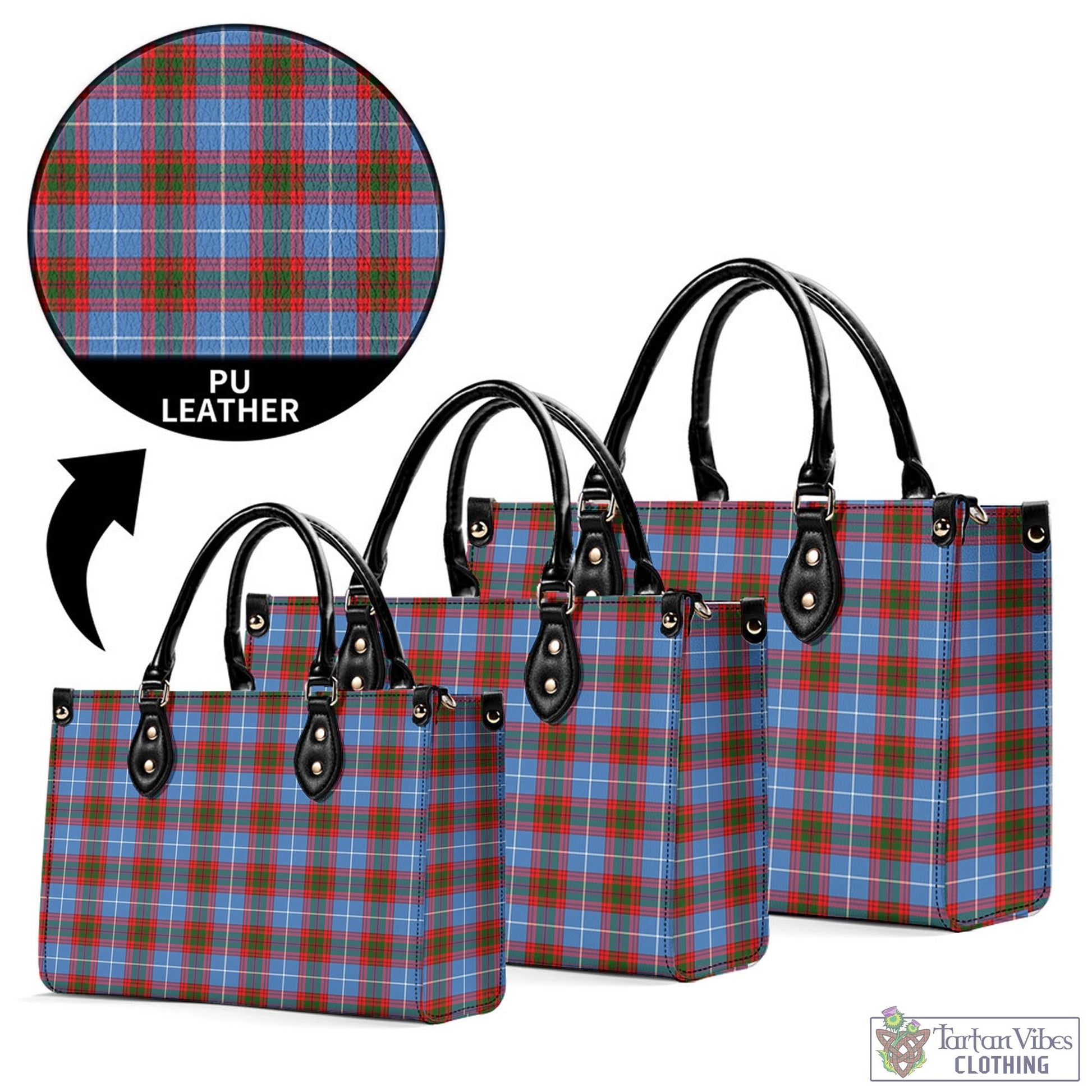Dalmahoy Tartan Luxury Leather Handbags - Tartan Vibes Clothing