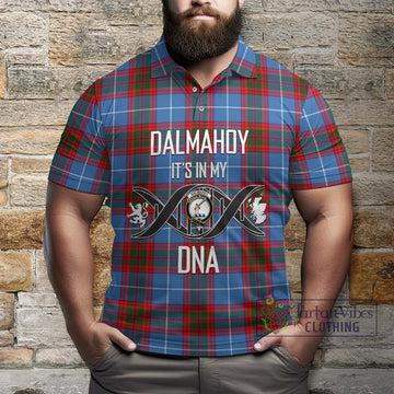 Dalmahoy Tartan Polo Shirt with Family Crest DNA In Me Style Kid - Tartan Vibes Clothing