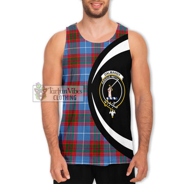 Dalmahoy Tartan Men's Tank Top with Family Crest Circle Style Men - Tartan Vibes Clothing