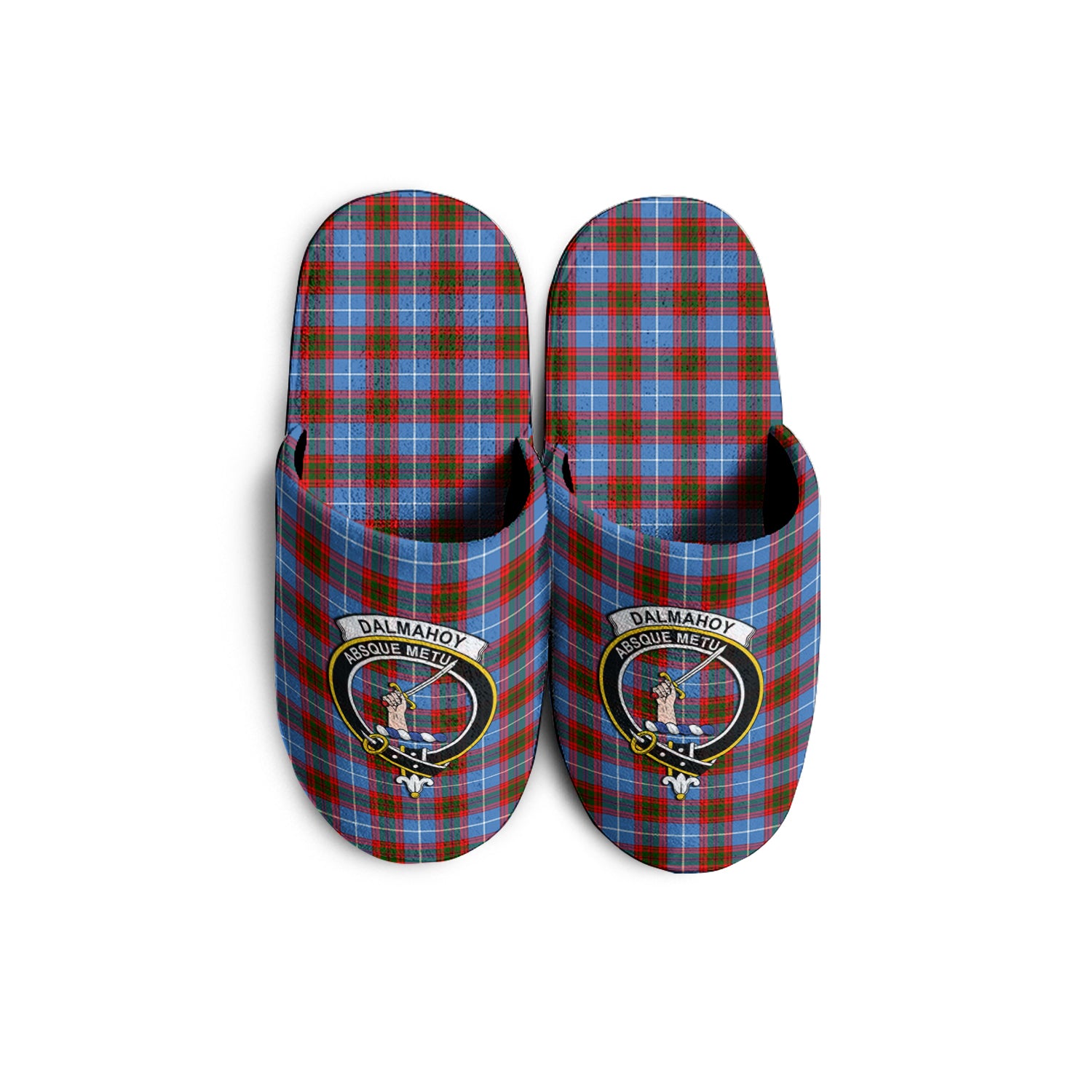 Dalmahoy Tartan Home Slippers with Family Crest KIDS - Tartan Vibes Clothing