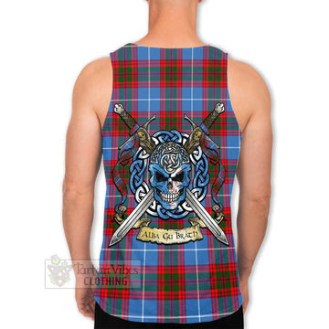 Dalmahoy Tartan Men's Tank Top with Family Crest Celtic Skull Style Men - Tartan Vibes Clothing
