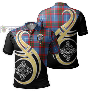 Dalmahoy Tartan Polo Shirt with Family Crest and Celtic Symbol Style Kid - Tartan Vibes Clothing