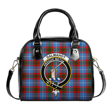Dalmahoy Tartan Shoulder Handbags with Family Crest One Size 9*21*24 cm (3.54*8.27*9.45 inches) - Tartan Vibes Clothing