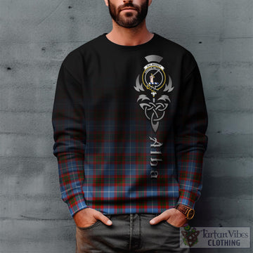 Dalmahoy Tartan Sweatshirt Featuring Alba Gu Brath Family Crest Celtic Inspired Unisex - Tartan Vibes Clothing