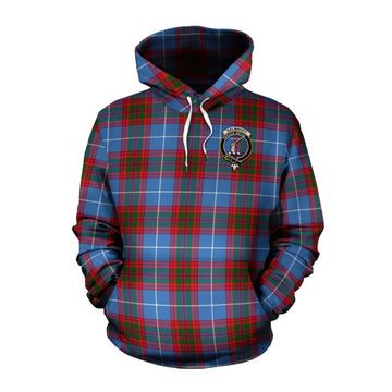 Dalmahoy Tartan Cotton Hoodie with Family Crest Celtic Skull Style Pullover Hoodie XS - Tartan Vibes Clothing