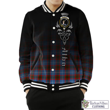 Dalmahoy Tartan Baseball Jacket Featuring Alba Gu Brath Family Crest Celtic Inspired Unisex - Tartan Vibes Clothing