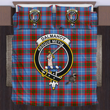 Dalmahoy Tartan Bedding Set with Family Crest US Bedding Set - Tartan Vibes Clothing