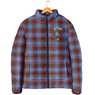 Dalmahoy Tartan Padded Jacket with Family Crest Men's Padded Jacket - Tartan Vibes Clothing