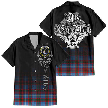 Dalmahoy Tartan Hawaiian Shirt Shirt Featuring Alba Gu Brath Family Crest Celtic Inspired Kid - Tartan Vibes Clothing