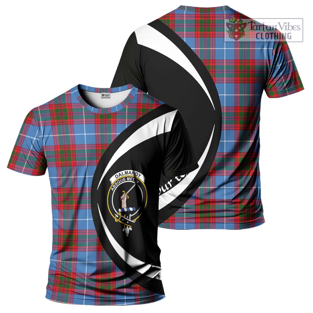 Dalmahoy Tartan T-Shirt with Family Crest Circle Style Kid's Shirt - Tartan Vibes Clothing