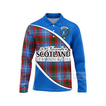 Dalmahoy Family Crest Tartan Long Sleeve Polo Shirt Celebrate Saint Andrew's Day in Style Unisex - Tartan Vibes Clothing