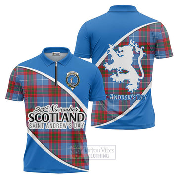 Dalmahoy Family Crest Tartan Zipper Polo Shirt Celebrate Saint Andrew's Day in Style Unisex - Tartan Vibes Clothing