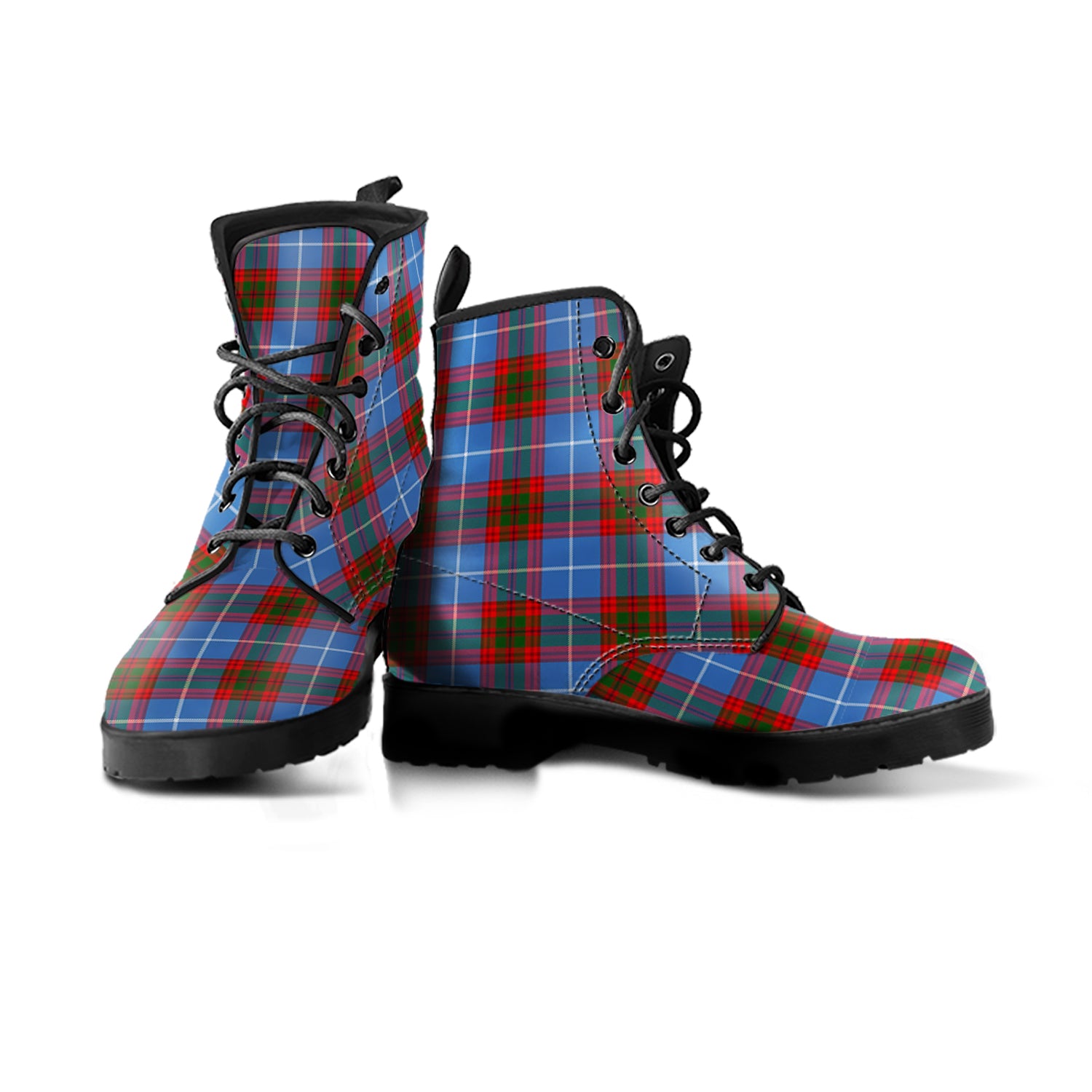 Dalmahoy Tartan Leather Boots Men' Boots - Tartan Vibes Clothing