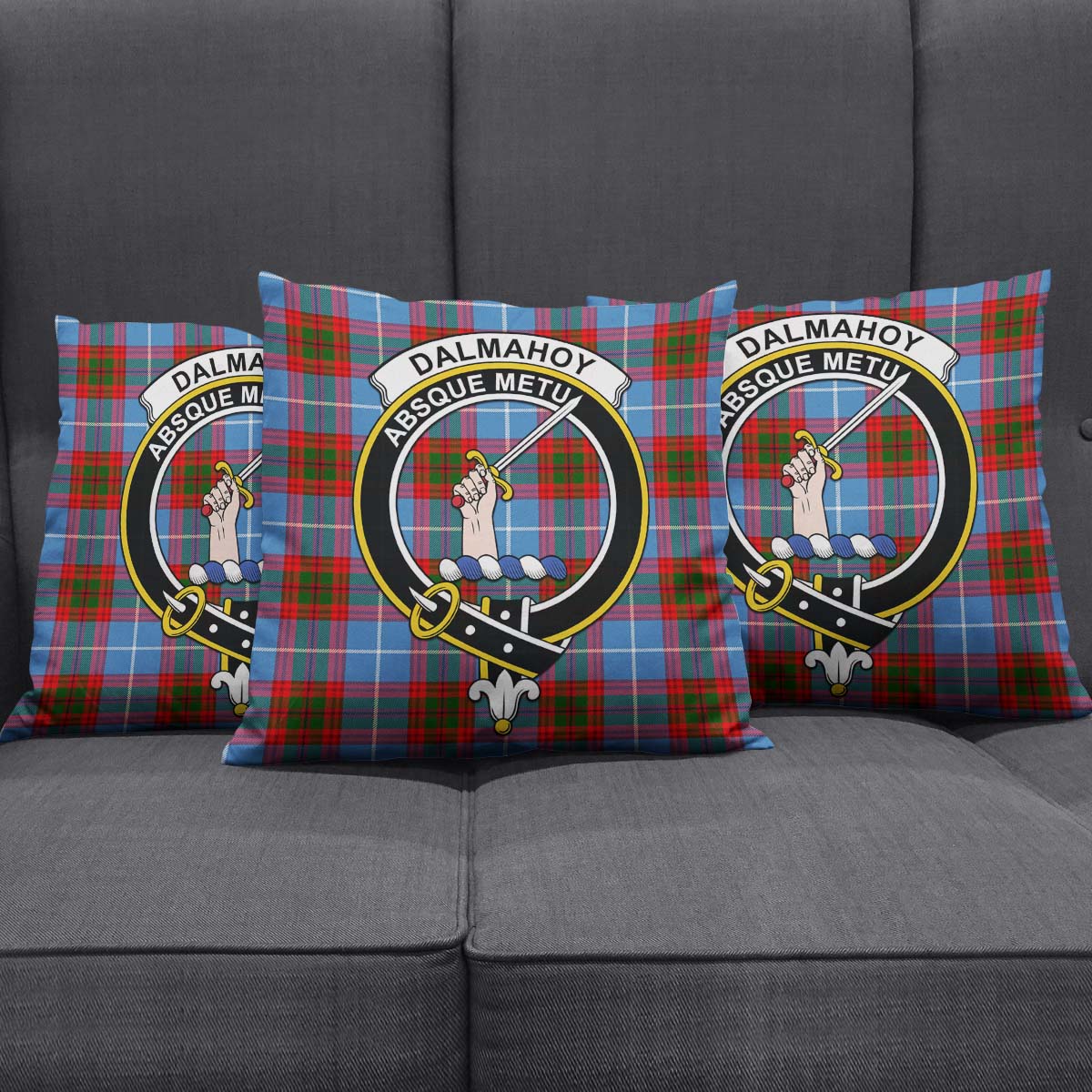 Dalmahoy Tartan Pillow Cover with Family Crest Rectangle Pillow Cover 51*91cm - Tartan Vibes Clothing