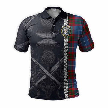 Dalmahoy Tartan Polo Shirt with Family Crest Cross Sword Thistle Celtic Vibes Kid - Tartan Vibes Clothing
