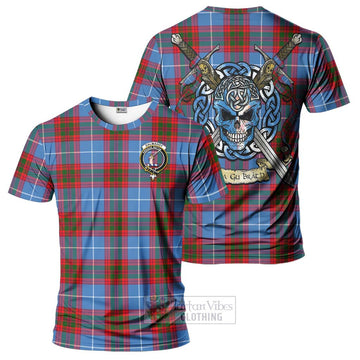 Dalmahoy Tartan T-Shirt with Family Crest Celtic Skull Style Kid's Shirt - Tartan Vibes Clothing