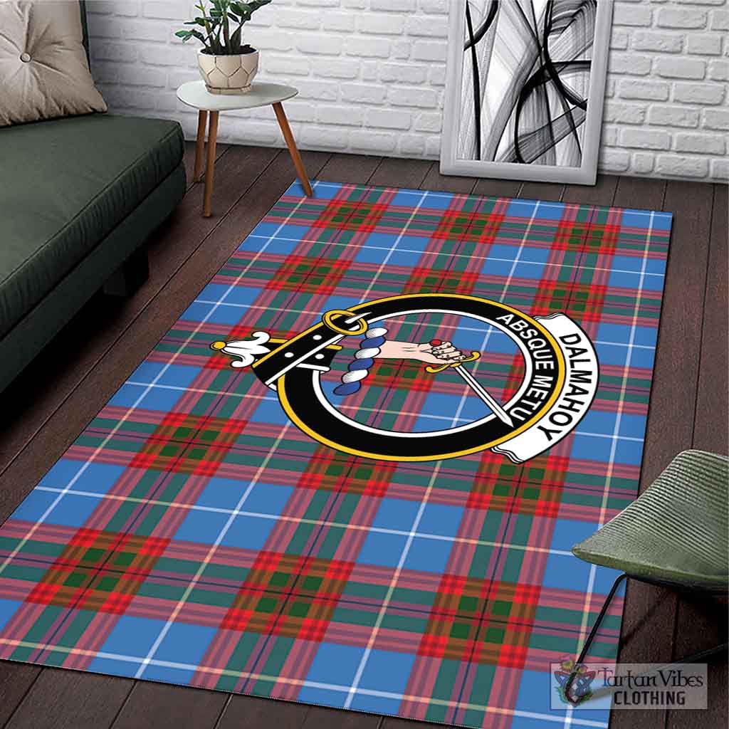 Dalmahoy Tartan Area Rug with Family Crest L 59*86 inch (150x220 cm) - Tartan Vibes Clothing