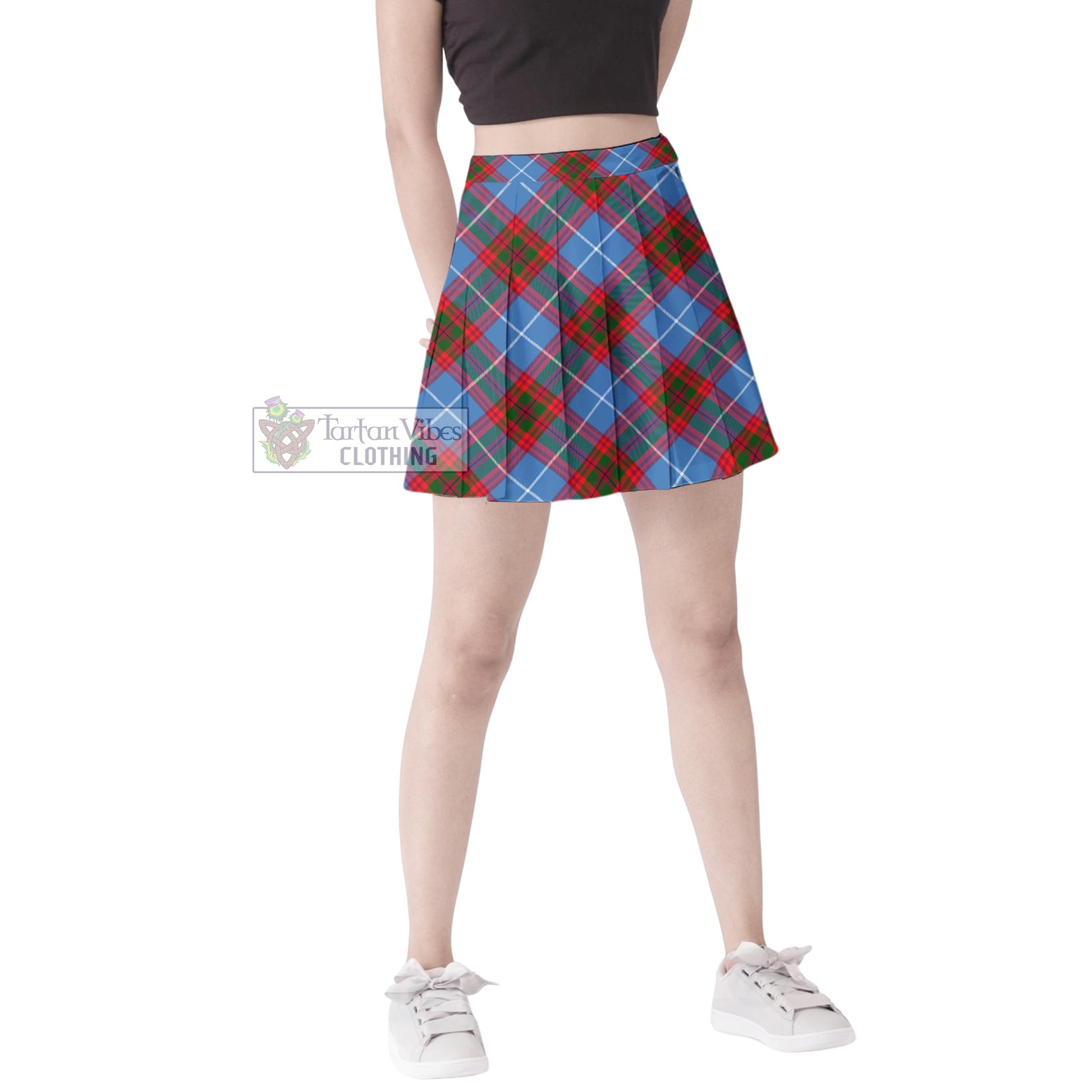 Dalmahoy Tartan Women's Plated Mini Skirt Cross Style Female - Tartan Vibes Clothing