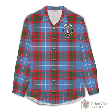 Dalmahoy Tartan Women's Casual Shirt with Family Crest Female - Tartan Vibes Clothing