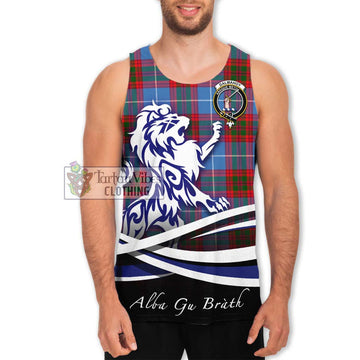 Dalmahoy Tartan Men's Tank Top with Alba Gu Brath Regal Lion Emblem Men - Tartan Vibes Clothing