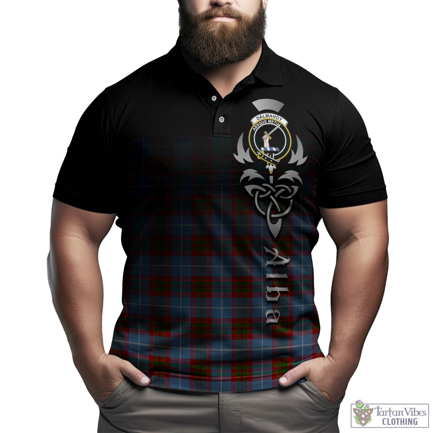 Dalmahoy Tartan Polo Shirt Featuring Alba Gu Brath Family Crest Celtic Inspired Kid - Tartan Vibes Clothing
