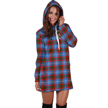 Dalmahoy Tartan Hoodie Dress with Family Crest - Tartan Vibes Clothing