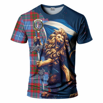 Dalmahoy Tartan Family Crest T-Shirt with Scottish Majestic Lion Kid's Shirt - Tartan Vibes Clothing