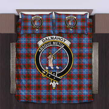 Dalmahoy Tartan Quilt Bed Set with Family Crest King - Tartan Vibes Clothing