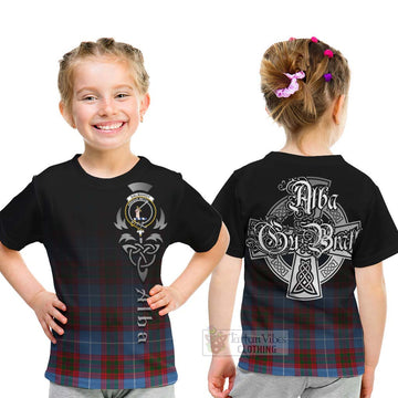 Dalmahoy Tartan Kid T-Shirt Featuring Alba Gu Brath Family Crest Celtic Inspired - Tartan Vibes Clothing