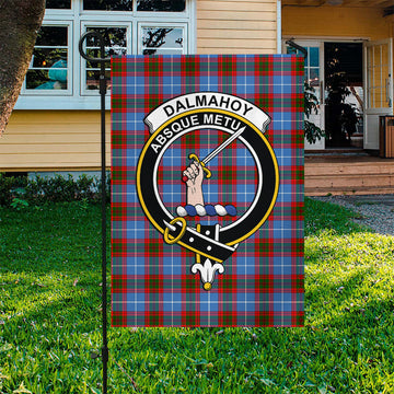 Dalmahoy Tartan Garden Flag with Family Crest