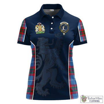 Dalmahoy Tartan Women's Polo Shirt with Family Crest and Lion Rampant Vibes Sport Style - Tartan Vibes Clothing