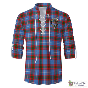 Dalmahoy Tartan Men's Scottish Traditional Jacobite Ghillie Kilt Shirt with Family Crest - Tartan Vibes Clothing