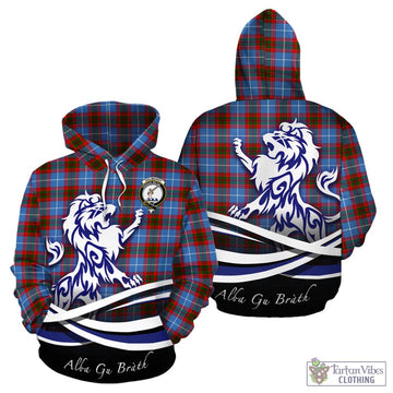 Dalmahoy Tartan Hoodie with Alba Gu Brath Regal Lion Emblem - Tartan Vibes Clothing