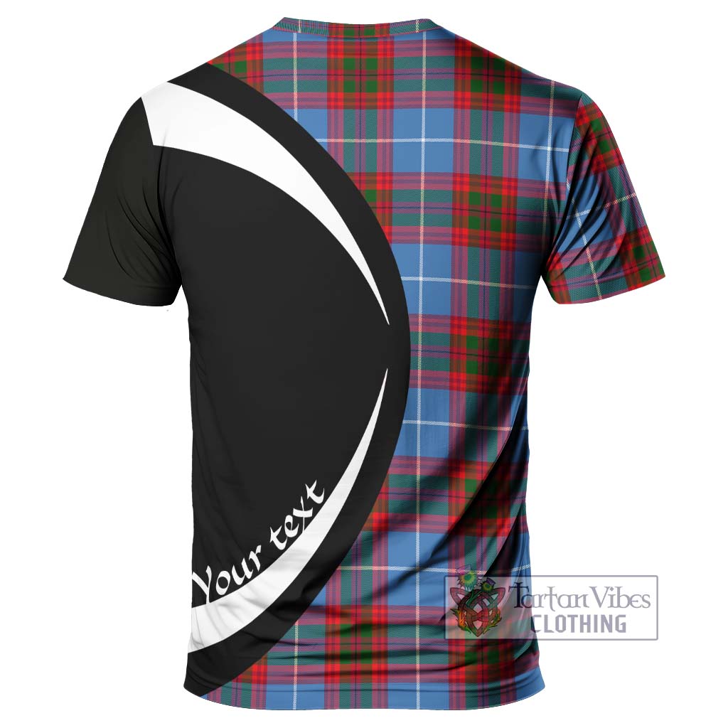 Dalmahoy Tartan T-Shirt with Family Crest Circle Style - Tartan Vibes Clothing